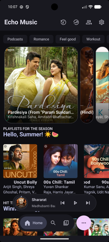 Echo music app